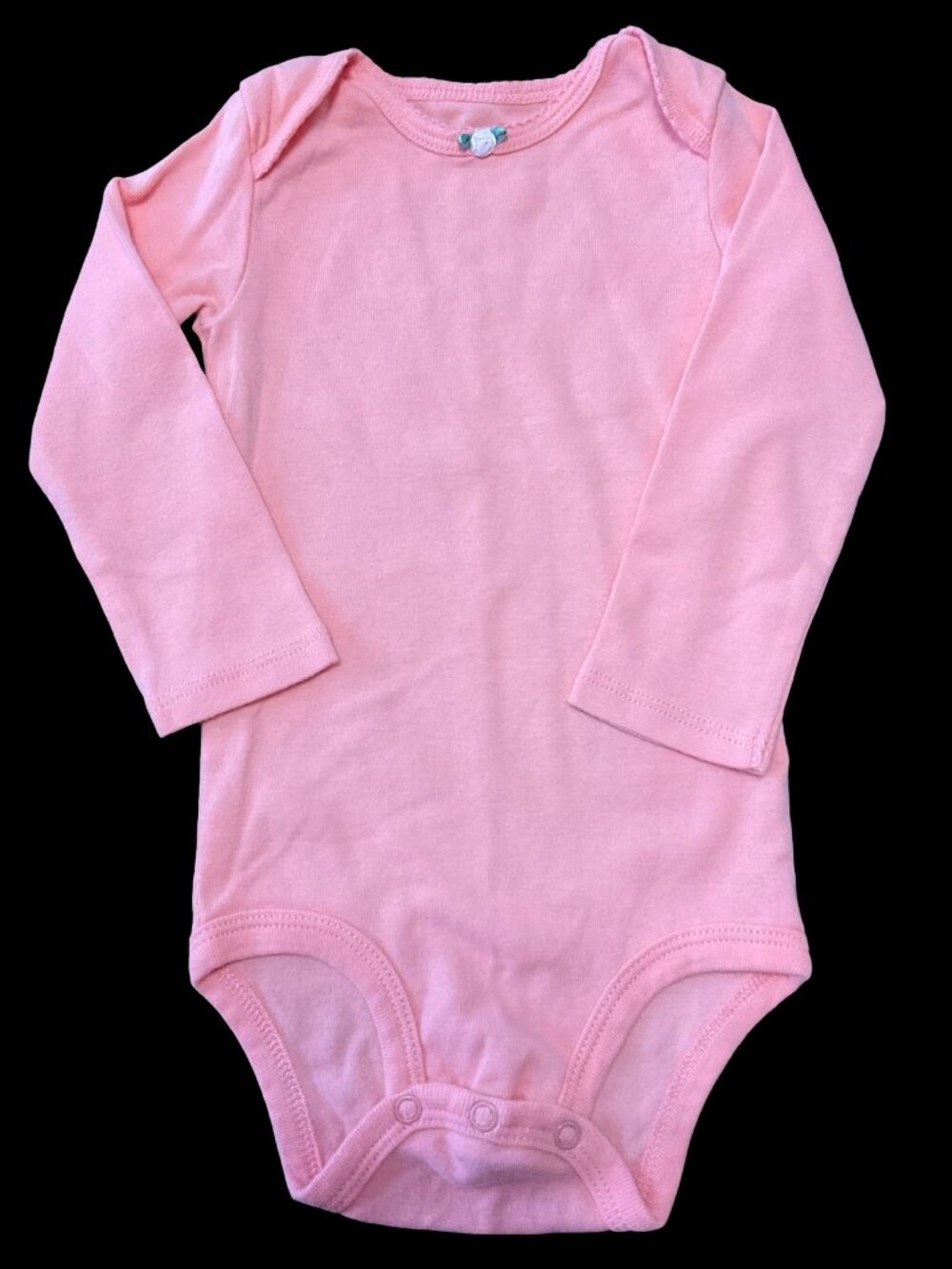 🌻10/$25  - Peach Long Sleeve Onesie w/ Rose Detail